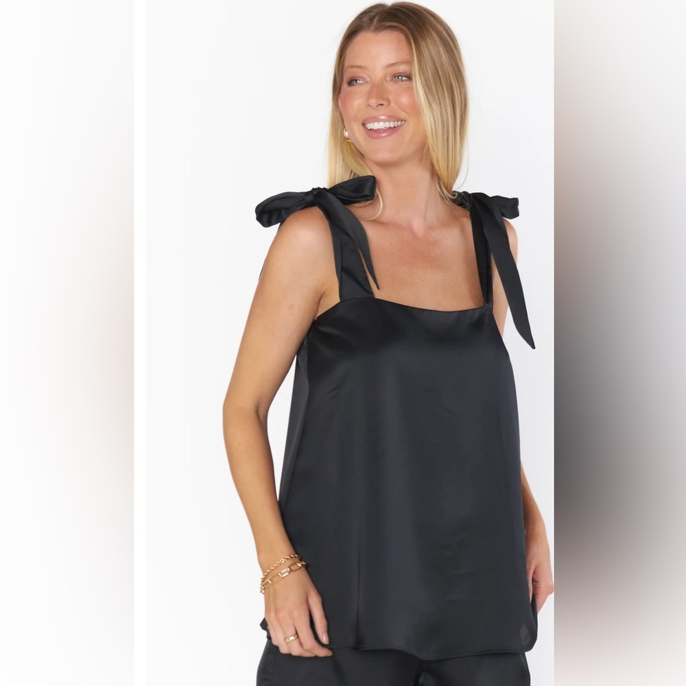 NWT! Showmeyourmumu Makeup Tank - Black Luxe Satin